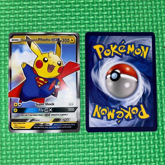 Superman Pikachu Custom Made Card - Picture 1 of 1